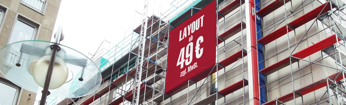 Gerüstbanner drucken mit Layout-Service